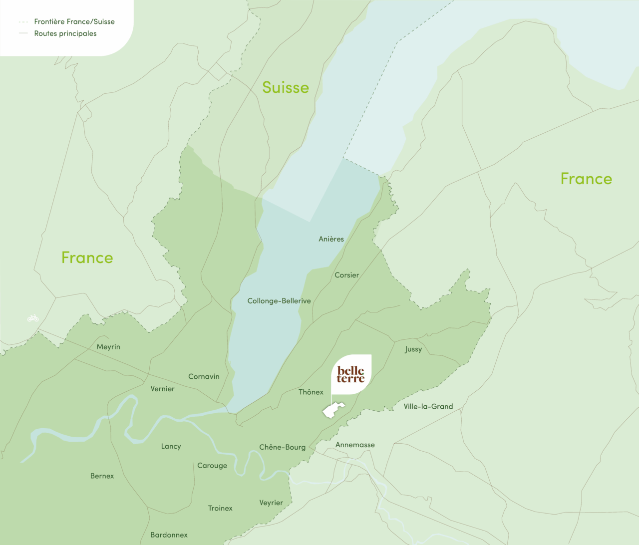 Plan localisation routes Belle-Terre